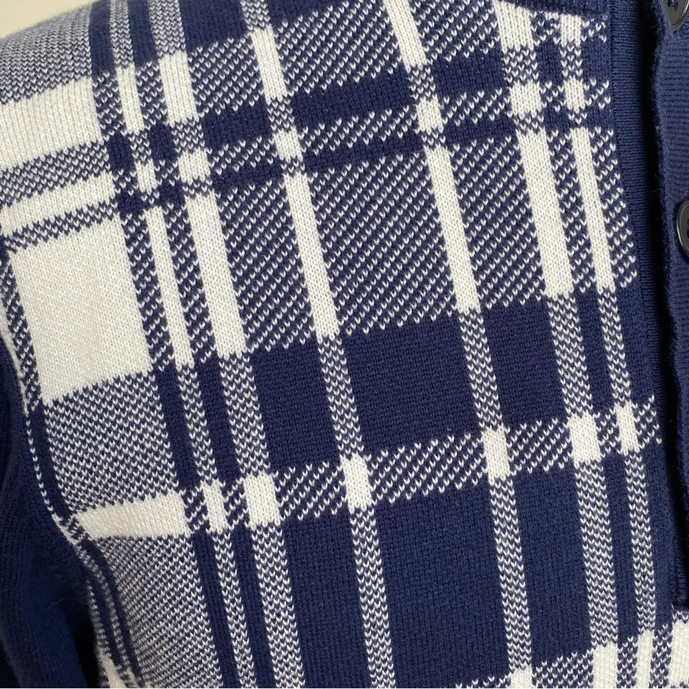 Paul Fredrick Plaid Knit Sweater